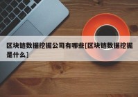 区块链数据挖掘公司有哪些[区块链数据挖掘是什么]